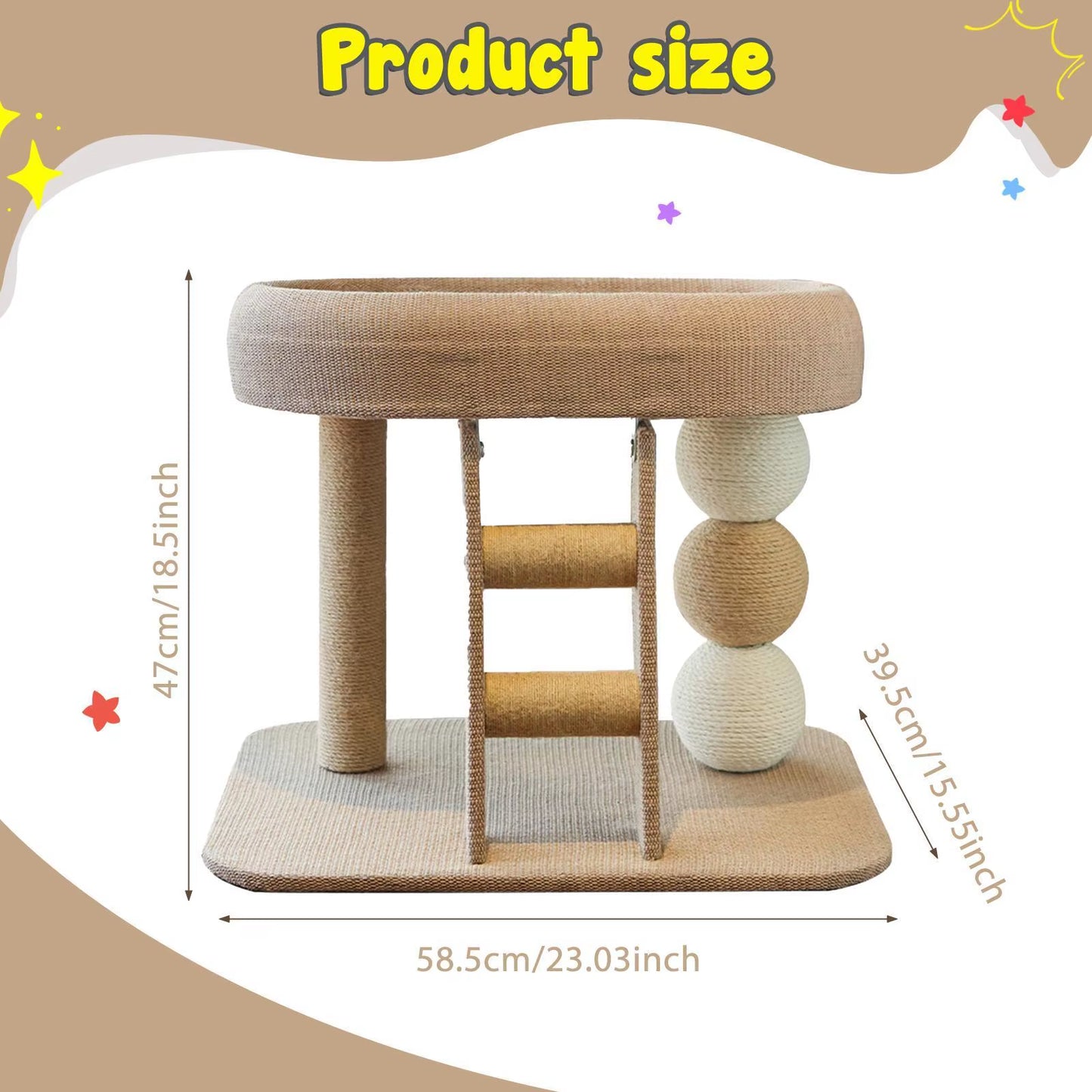 Small Cat Tree Tower with Perch Bed Scratching Post Playground Furniture Protector Multipurpose Training Toy Condo Cat Scratcher