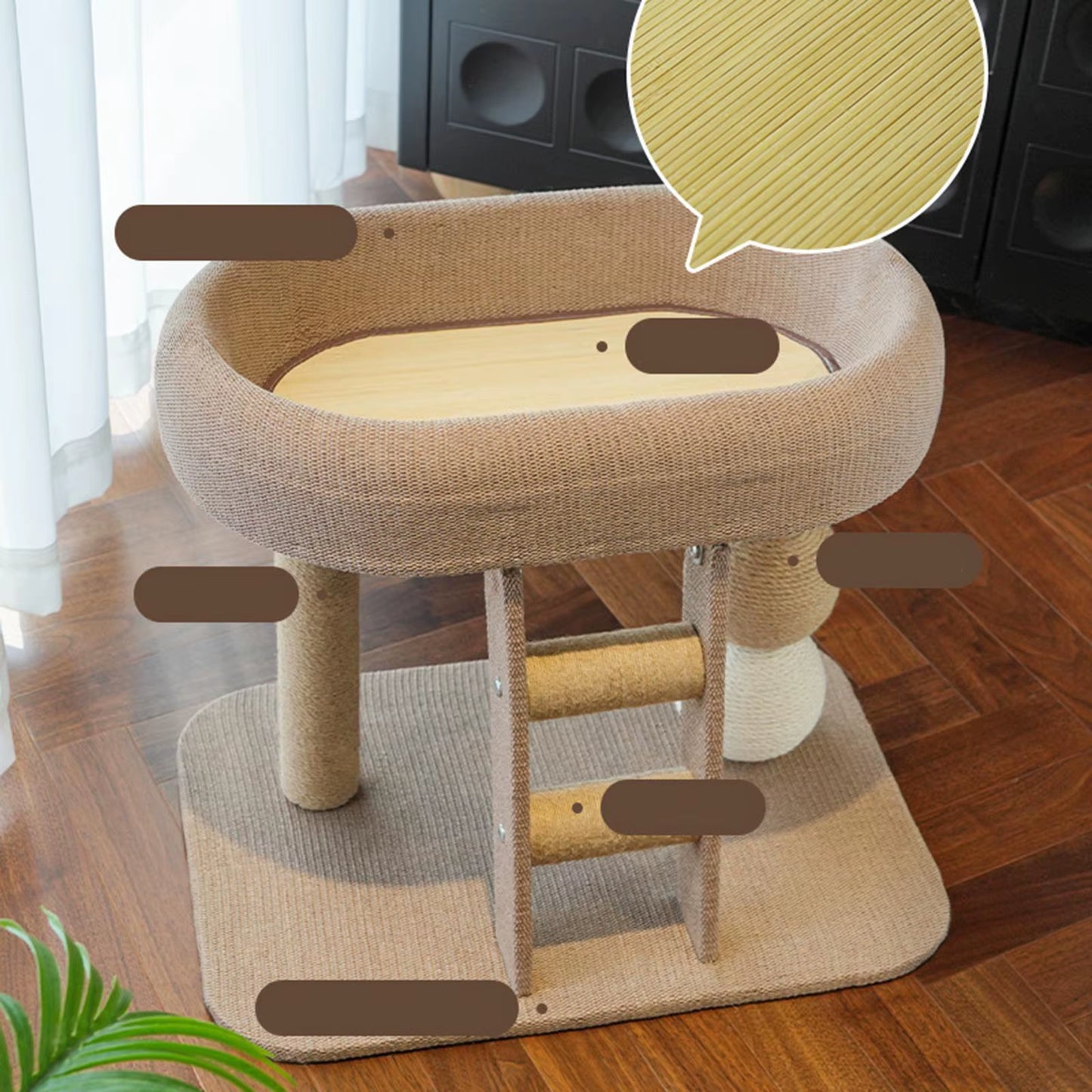 Small Cat Tree Tower with Perch Bed Scratching Post Playground Furniture Protector Multipurpose Training Toy Condo Cat Scratcher