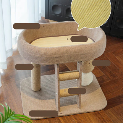 Small Cat Tree Tower with Perch Bed Scratching Post Playground Furniture Protector Multipurpose Training Toy Condo Cat Scratcher