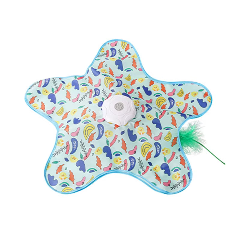 Cat Toys Interactive Hide and Seek Cat Toy with Mouse Squeaky Motion Activated Moving Concealed Feathers Kitten Teaser Toy