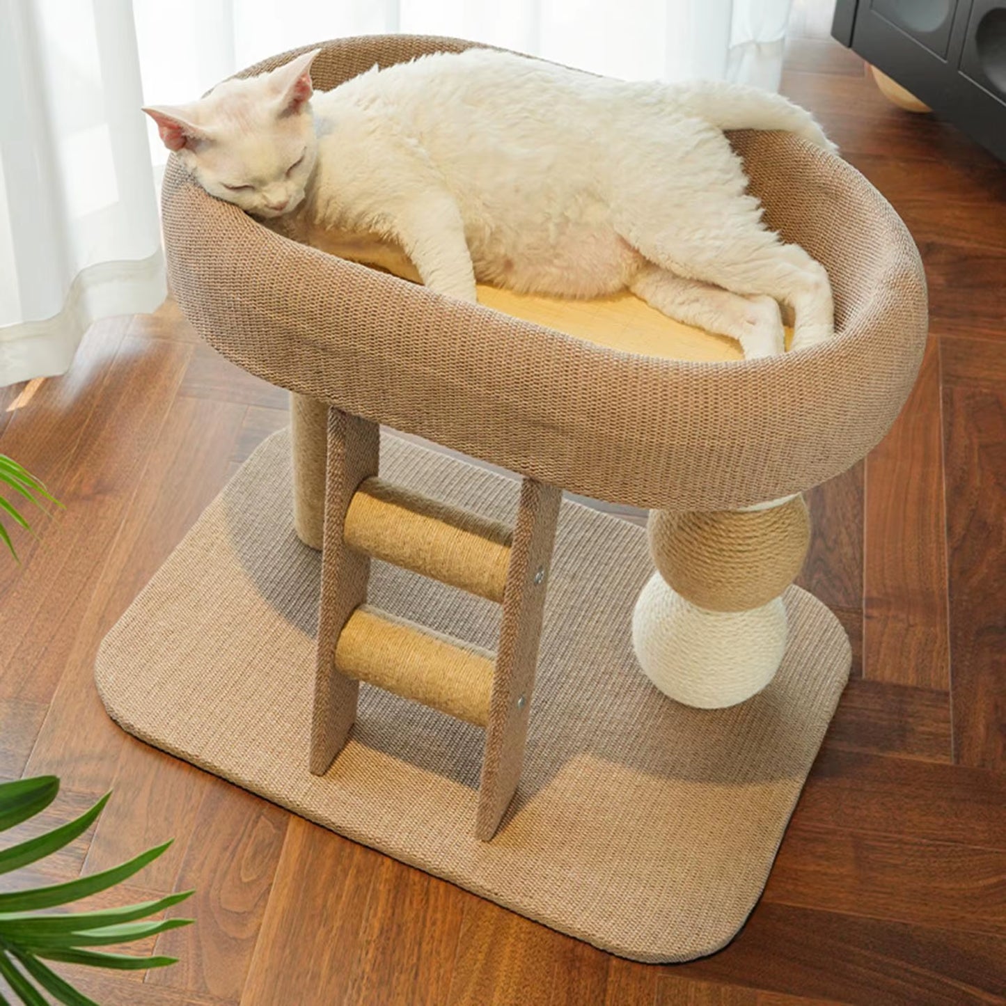 Small Cat Tree Tower with Perch Bed Scratching Post Playground Furniture Protector Multipurpose Training Toy Condo Cat Scratcher