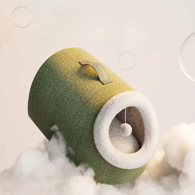 Heated Cat House Warm Comfortable Heated Pet Bed Cozy Plush Nest for Felines Well-Being Heated Bed Insulated Cat Nest