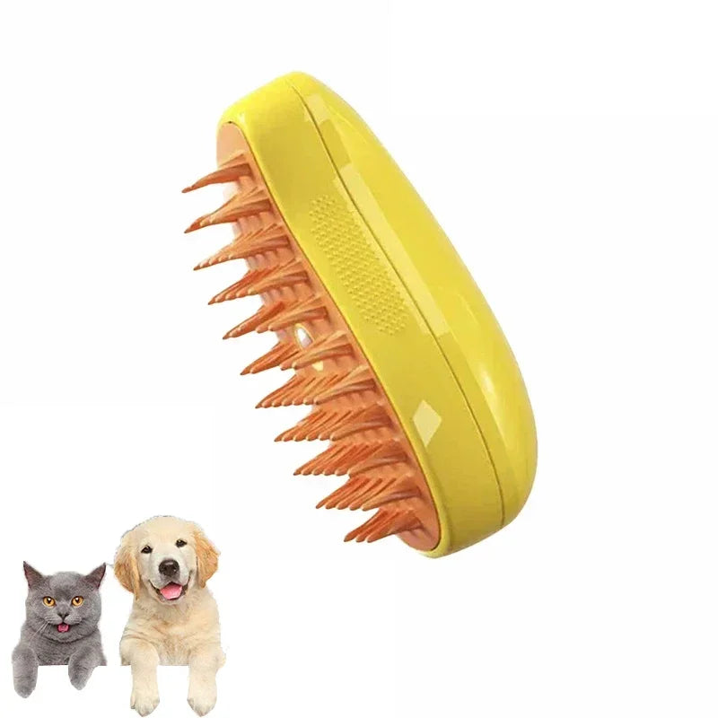 Cat Steam Brush Electric Spray Water Spray Kitten Pet Comb Soft Silicone Depilation Cats Bath Hair Brush Grooming Supplies